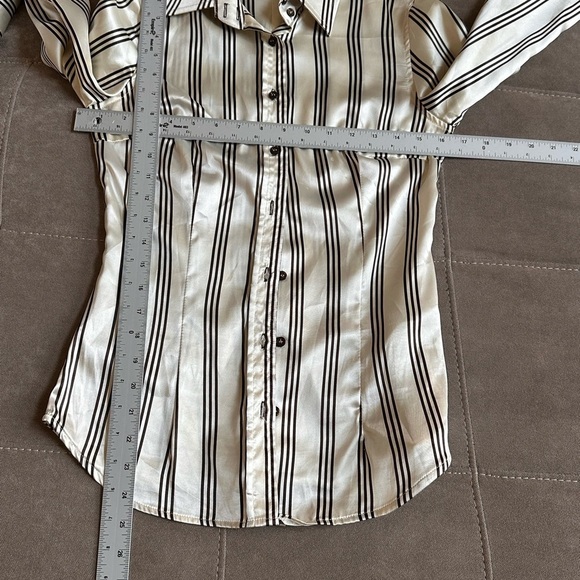Zara Black and White Striped Blouse - Picture 9 of 10